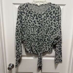 Lazy Sundays Animal Print Long Sleeve Top